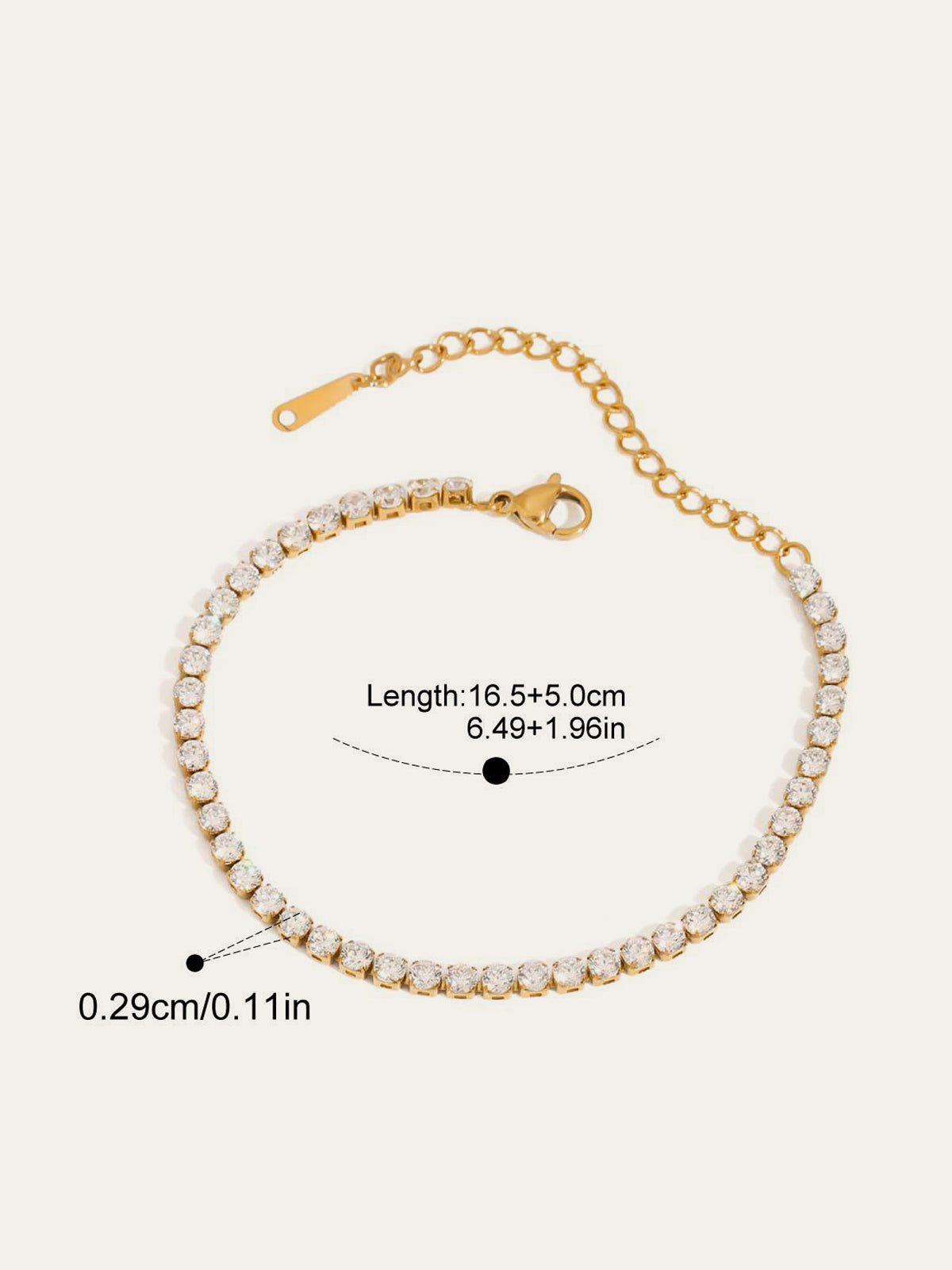 Bracelet orné de cristaux multi-styles