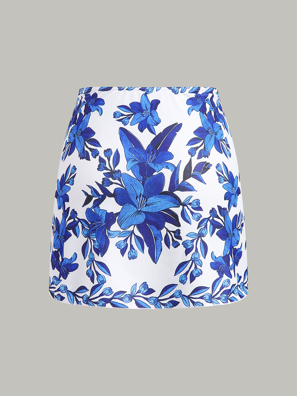 Maillot de bain une pièce à imprimé floral avec dos noué et jupe de plage intégrée