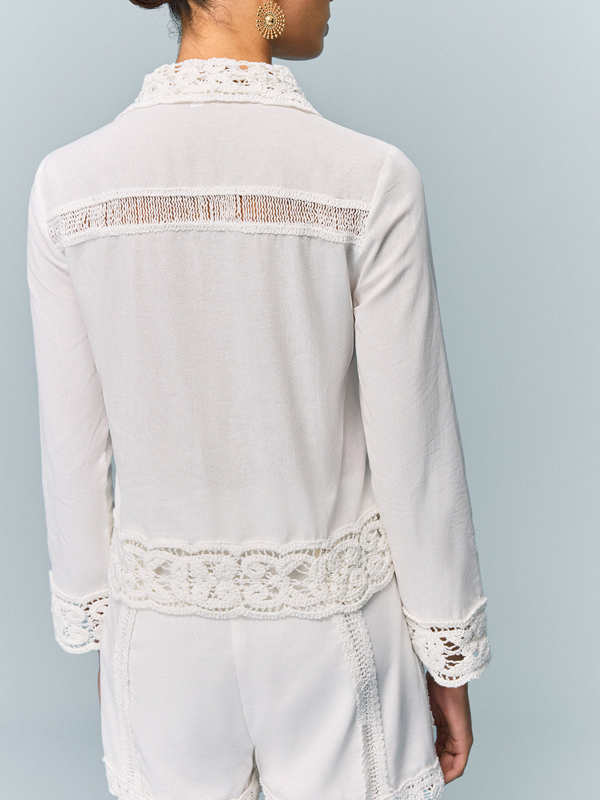 Chemise à bordure au crochet