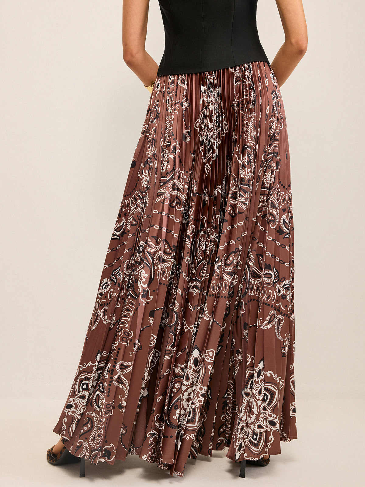 Boho-Plissee-Maxirock