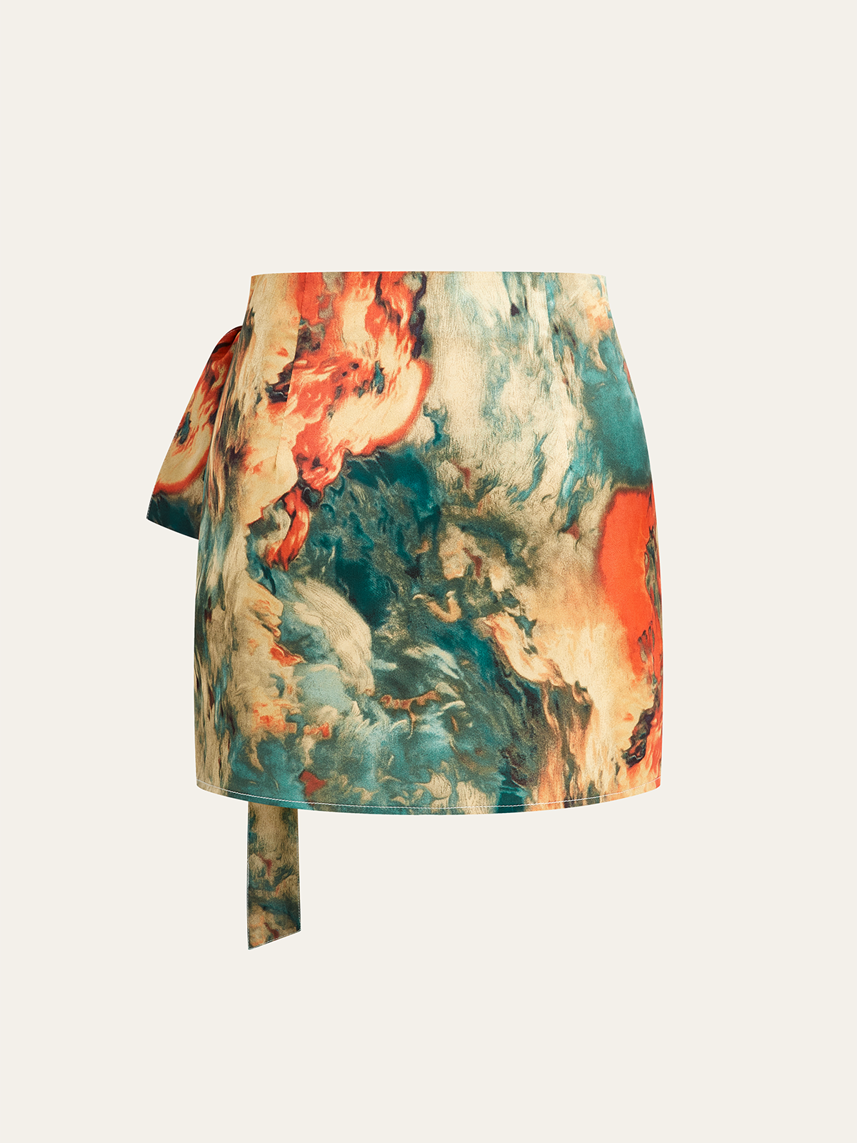 Bunter Wickel-Minirock mit Print