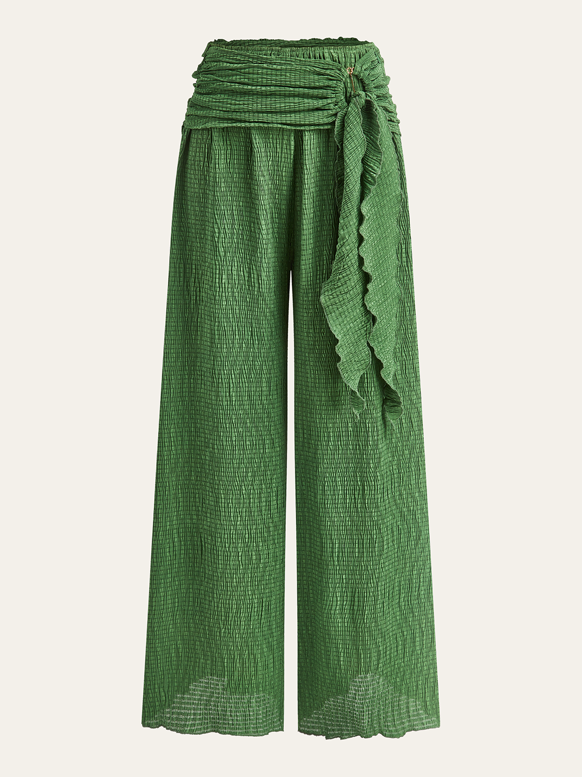 Pantalon ample à motif texturé