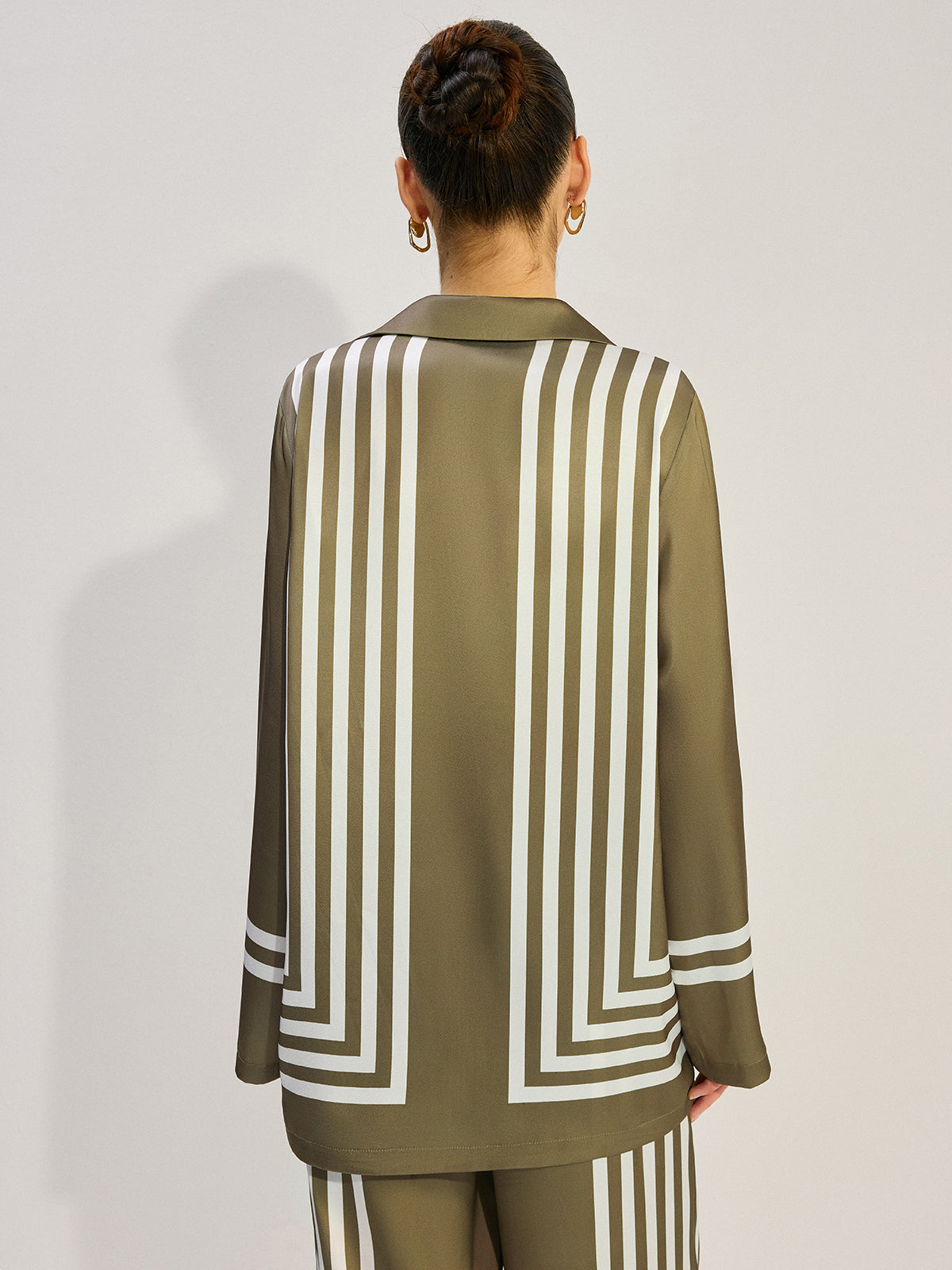 Striped Satin Shirt