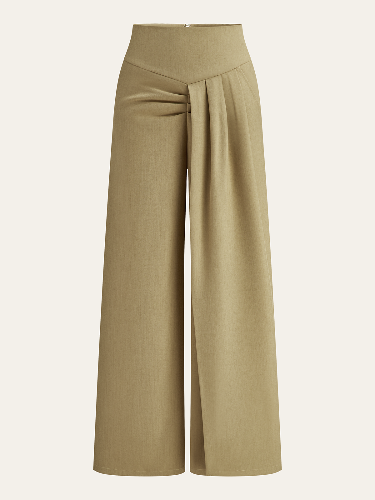Asymmetric Ruched Mid-Waisted Pants