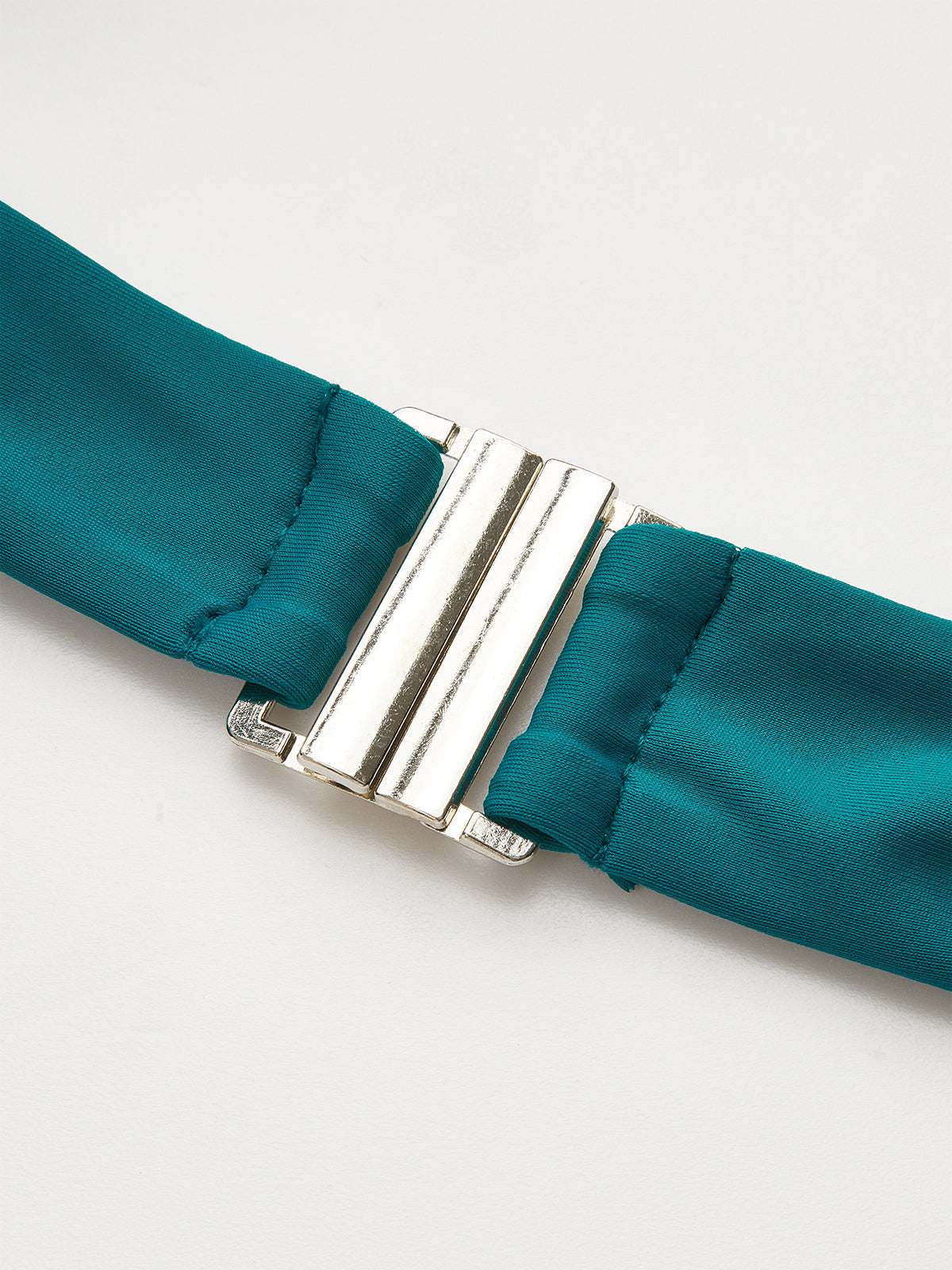 Gerafftes Bandeau-Bikini-Set mit Ringdetail