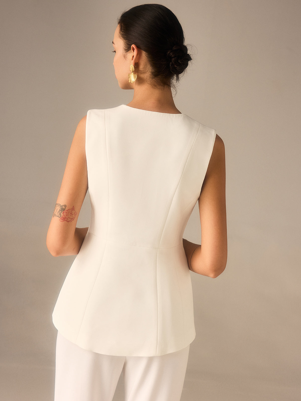 Einreihige V-Neck Weste