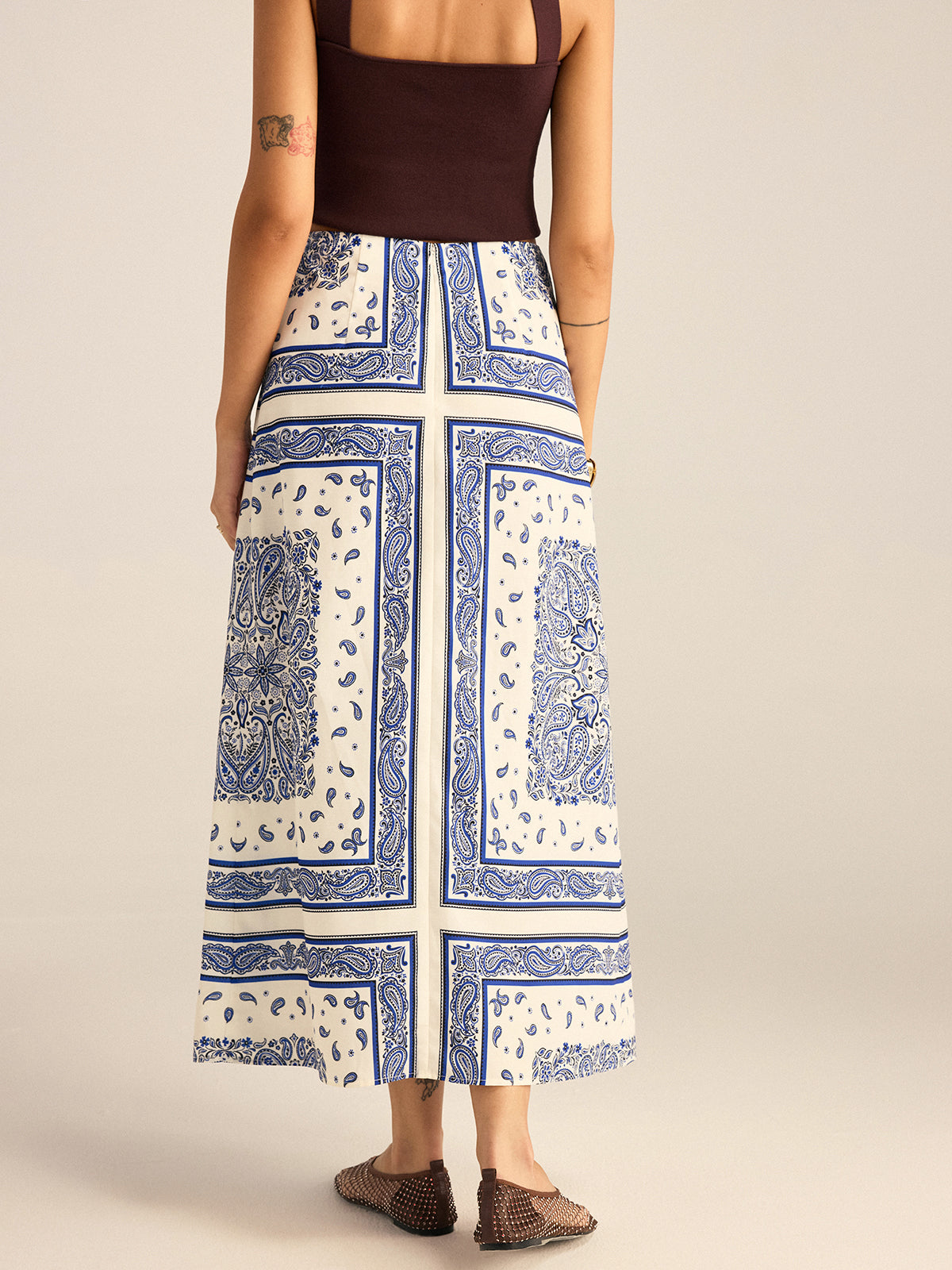 Maxirock mit Paisley-Print