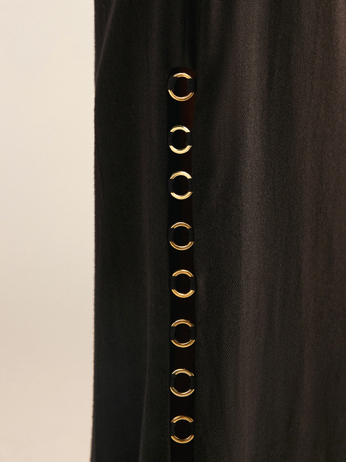 Metal Eyelet Detail Maxi Skirt