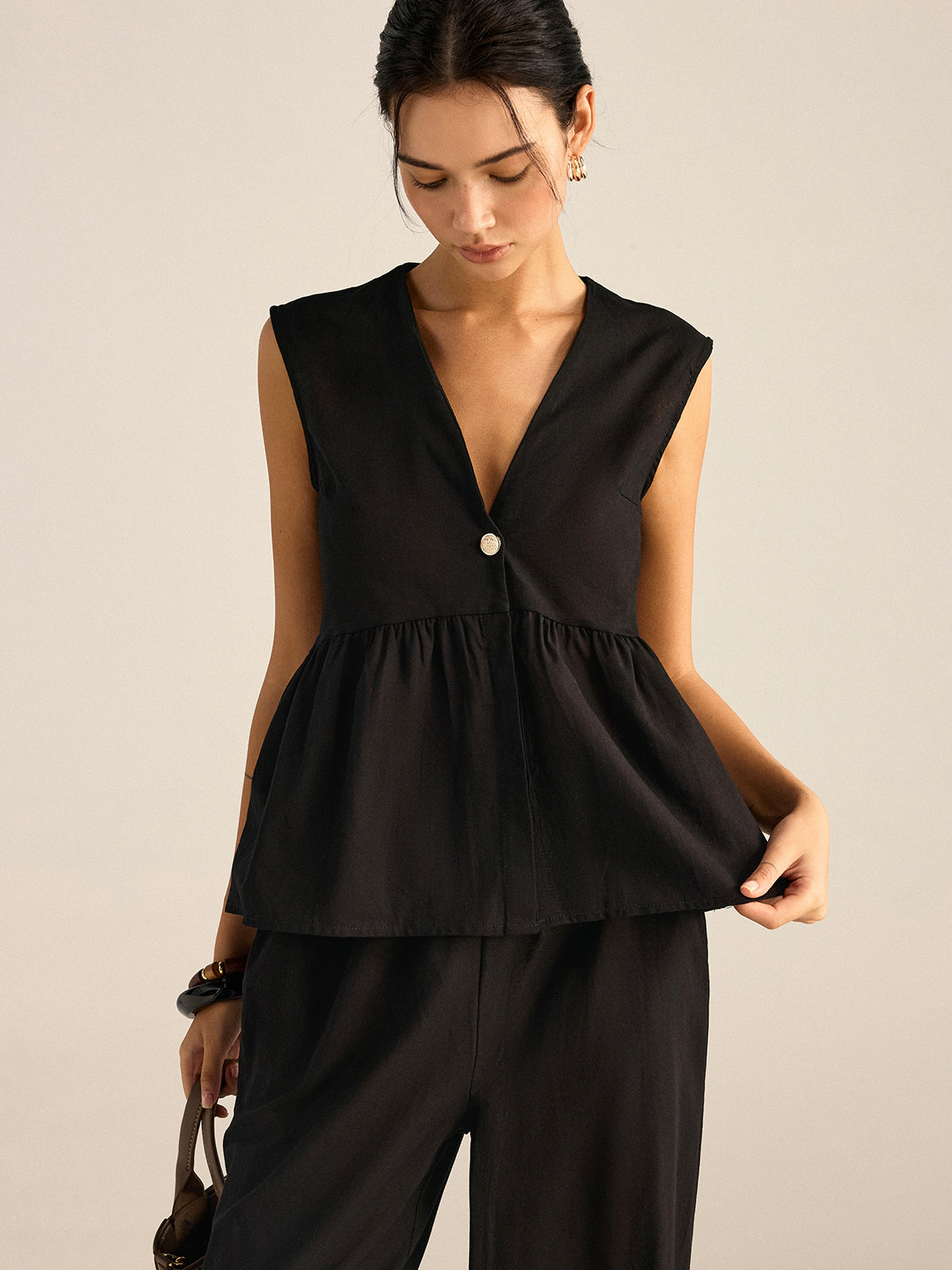 Ensemble Gilet à Volants et Pantalon