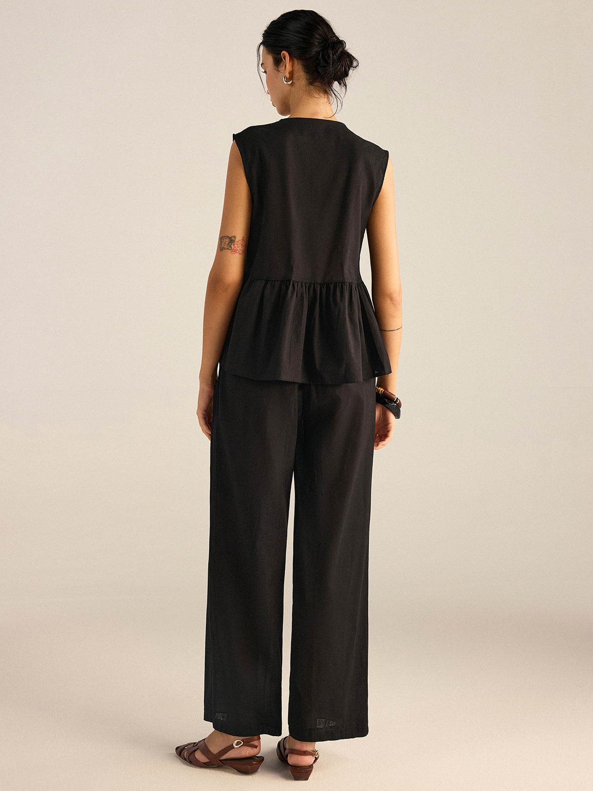 Ensemble Gilet à Volants et Pantalon