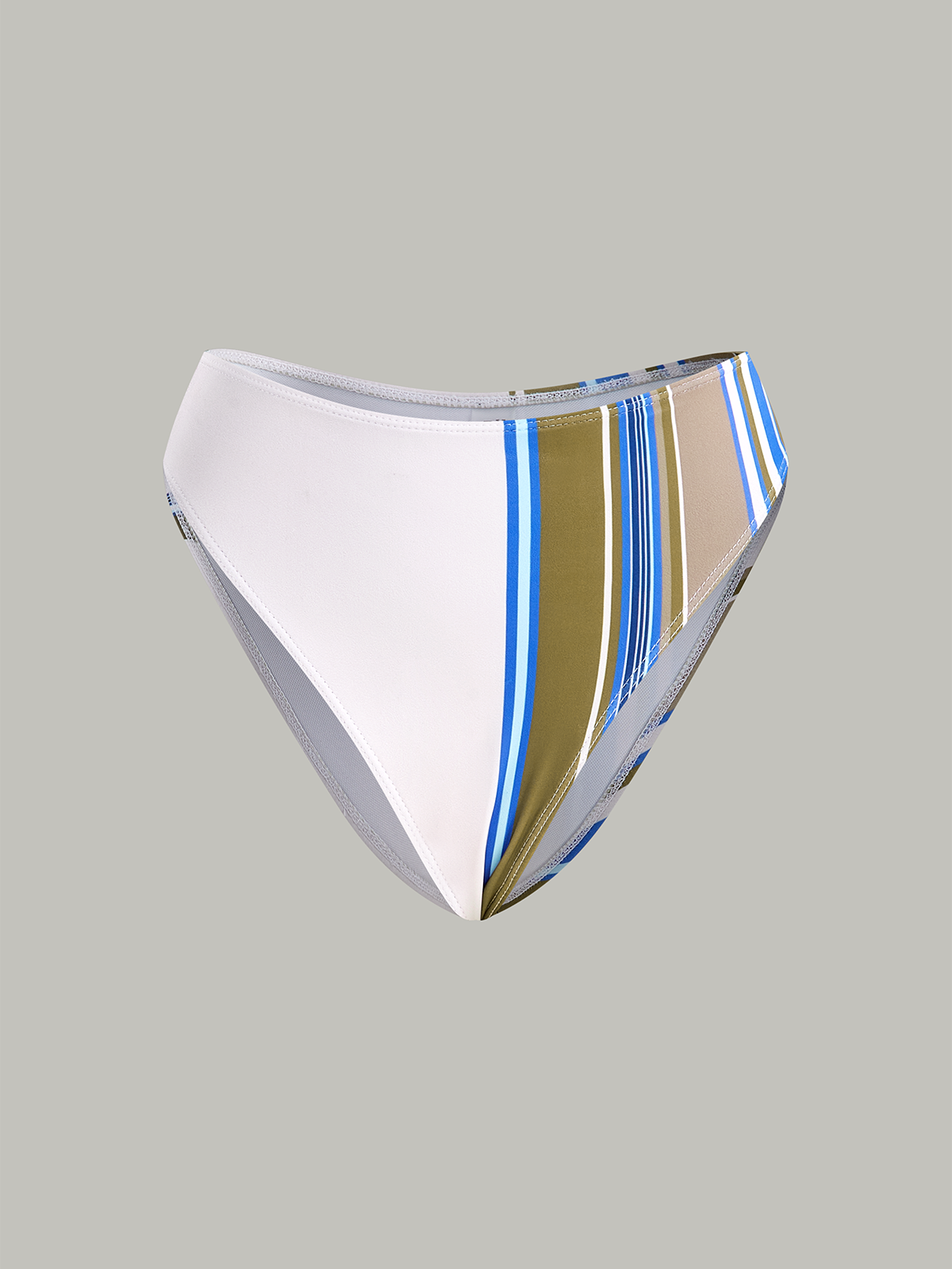 Bas de maillot de bain rayé color block