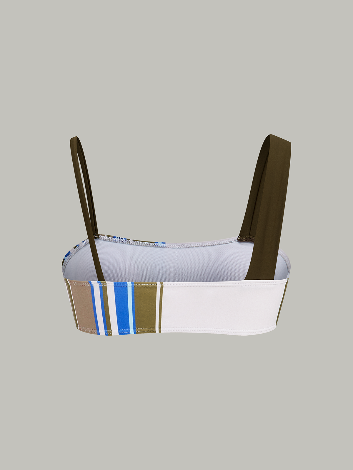 Color-Block-Bikini-Oberteil mit Streifen