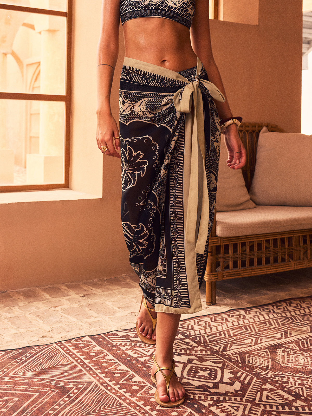 Bedruckter Sarong-Überwurf