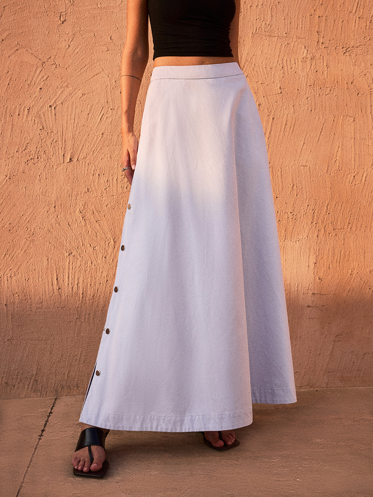 Button-Down Maxi Skirt