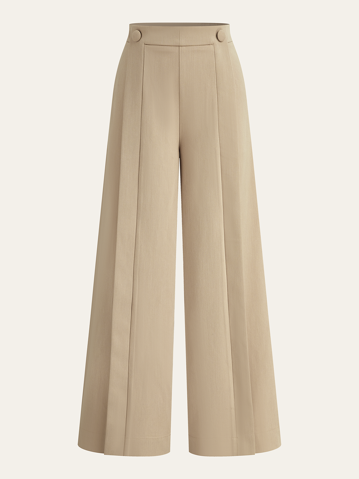 Pantalon plissé à jambes larges