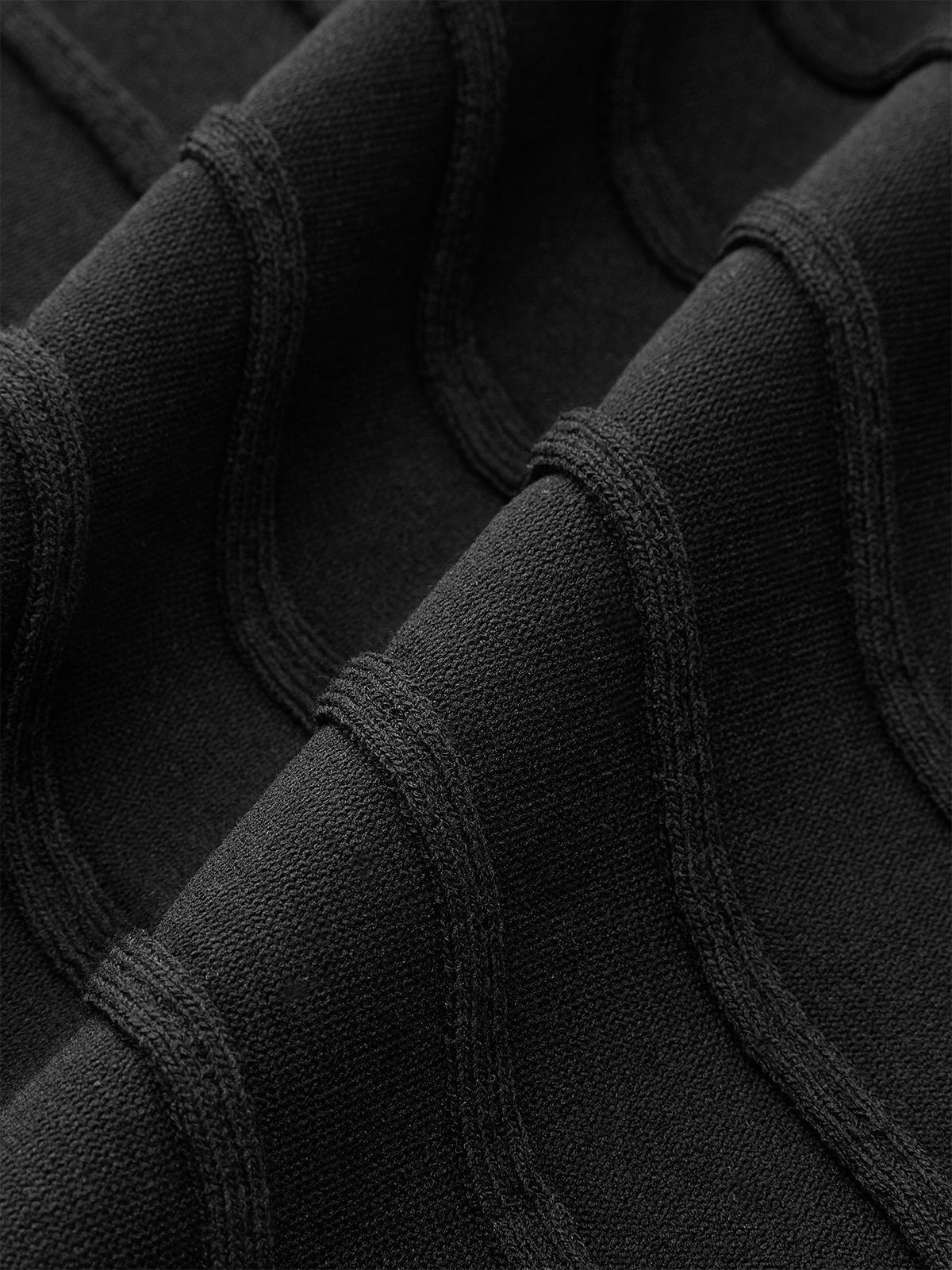 Midi-Rock aus strukturierter Strickware mit Schlitz vorne
