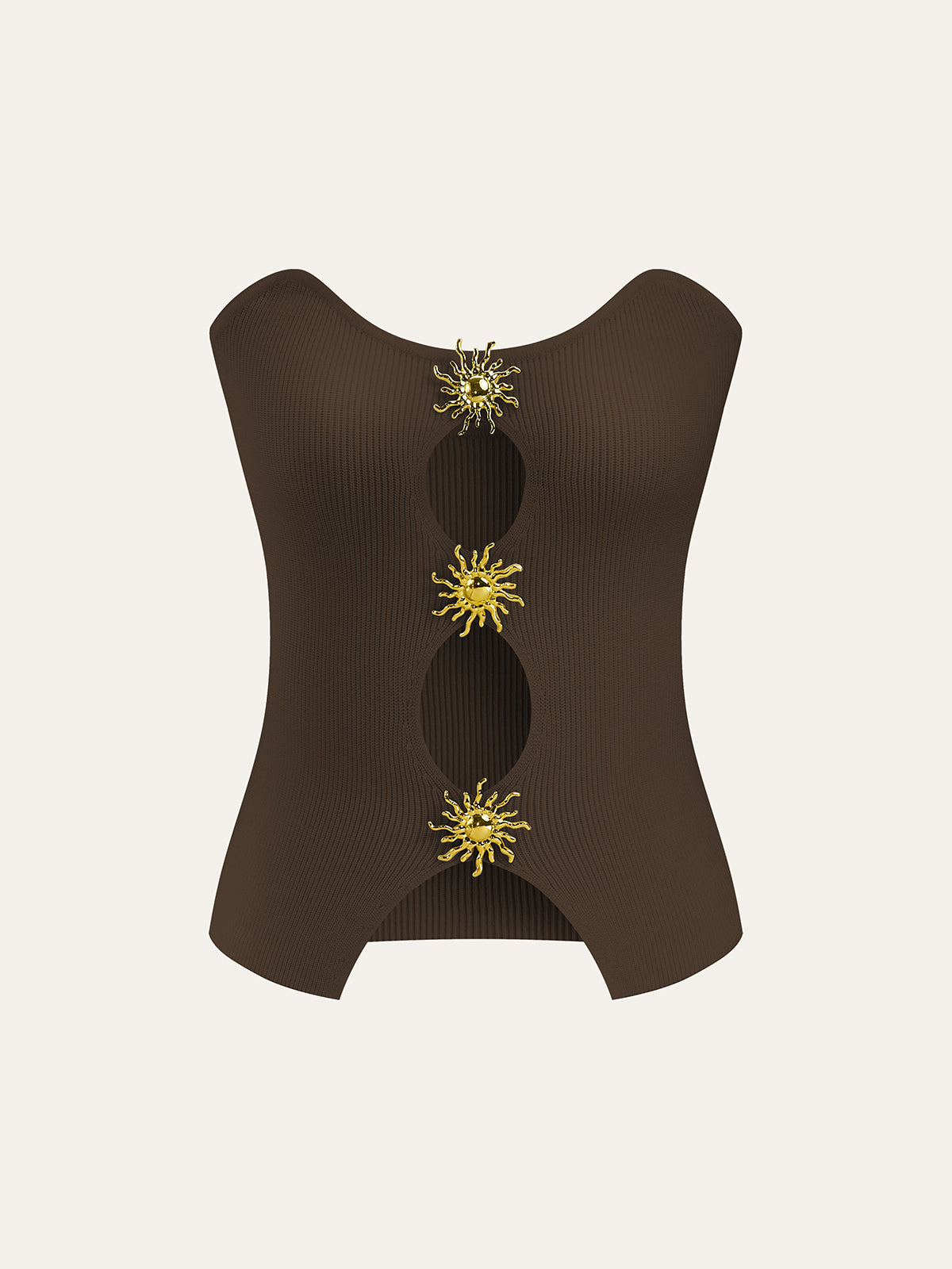 Gilet pull en maille ajourée métallique
