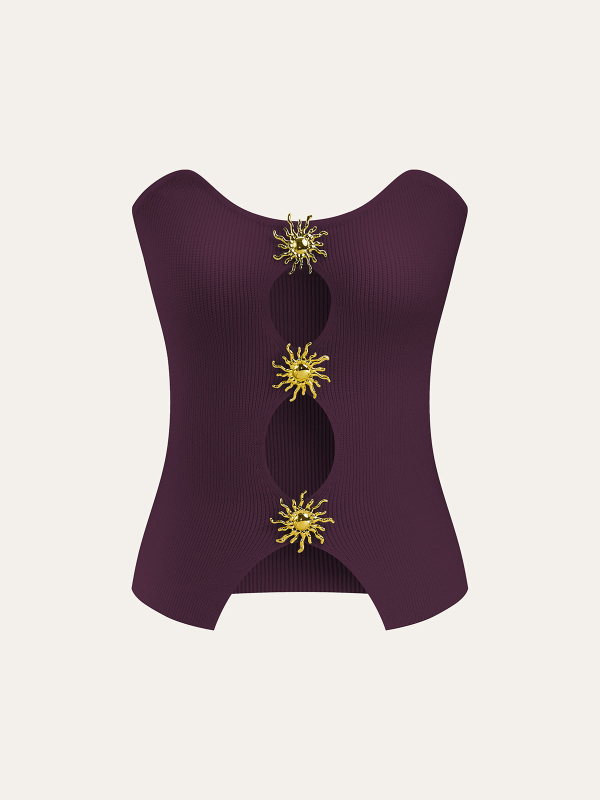 Gilet pull en maille ajourée métallique