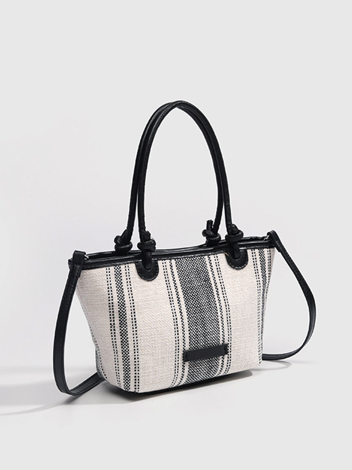 Sac cabas en lin rayé