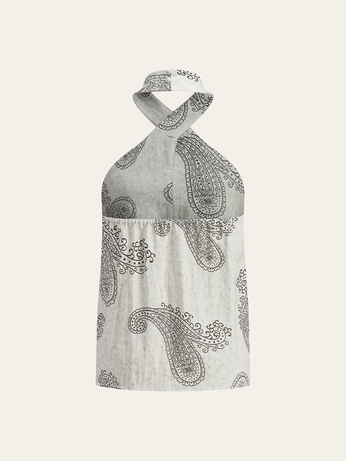 Haut dos nu style bohème à imprimé