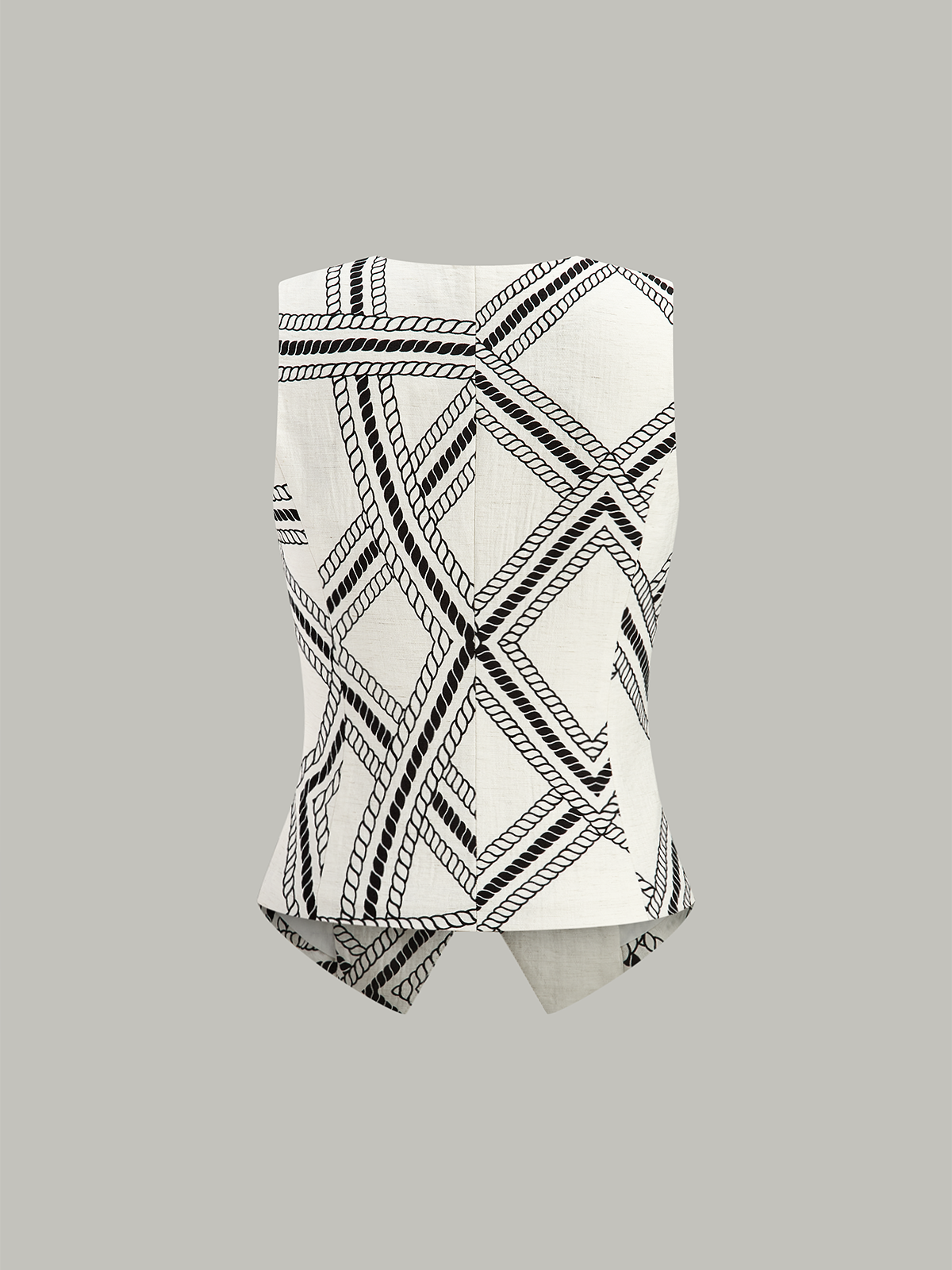 Rope-Pattern Print Vest