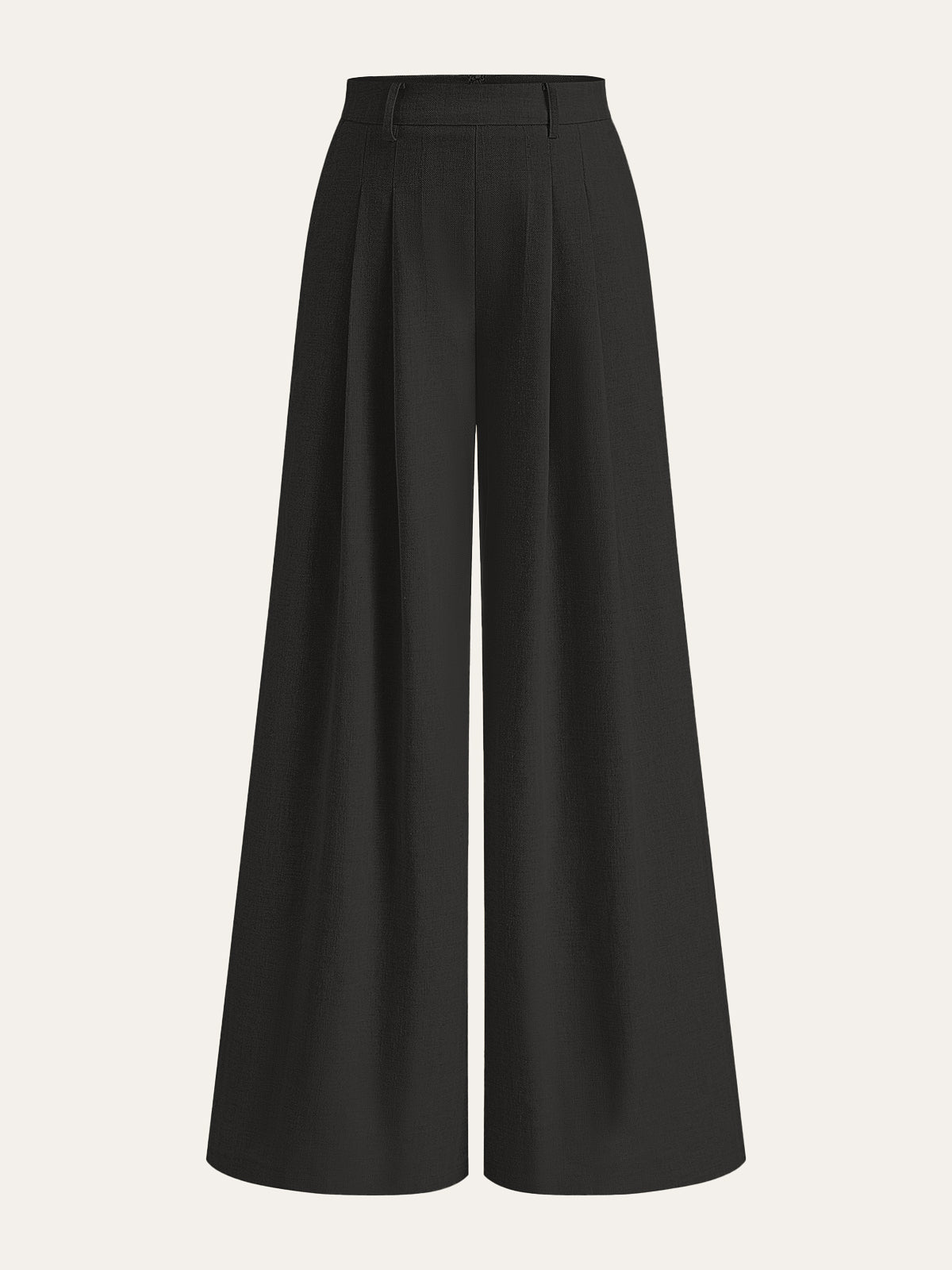 Linen Blend Wide-Leg Pants
