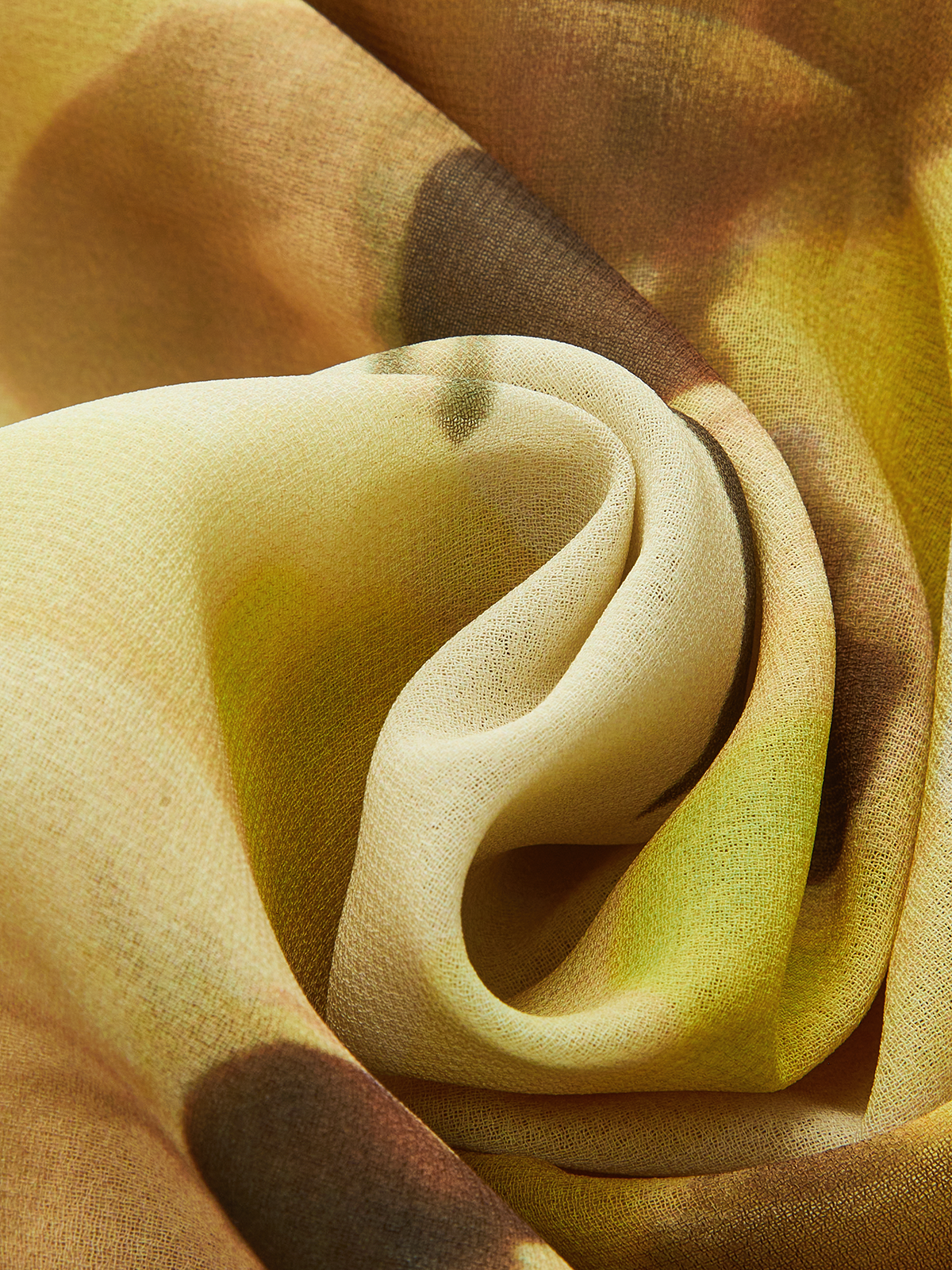 Semi-Sheer Pleated Floral Print Tie-Front Shirt