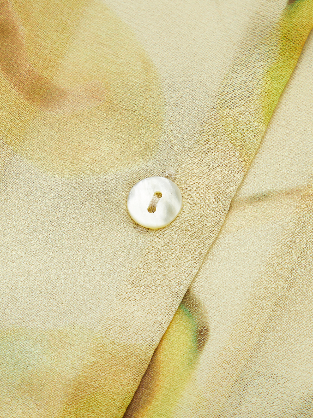 Semi-Sheer Pleated Floral Print Tie-Front Shirt