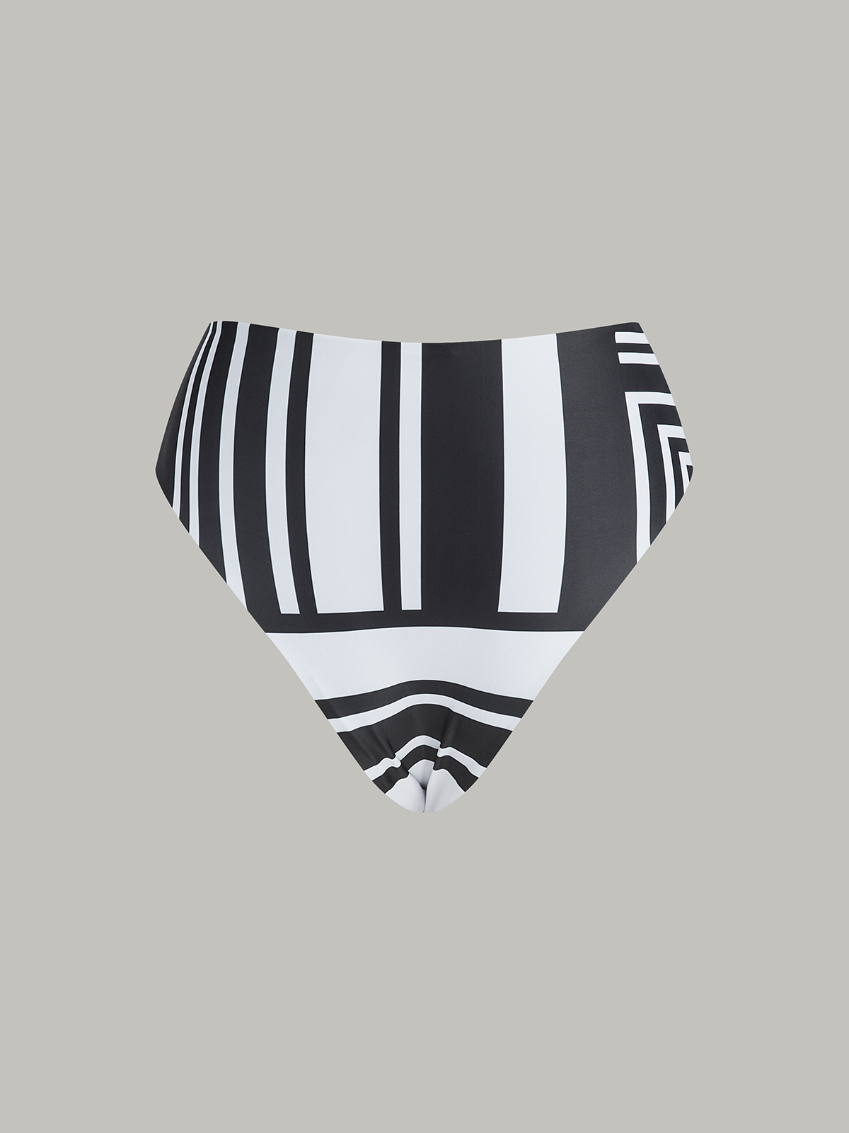 Geometrischer Print High-Waist Bikinihose