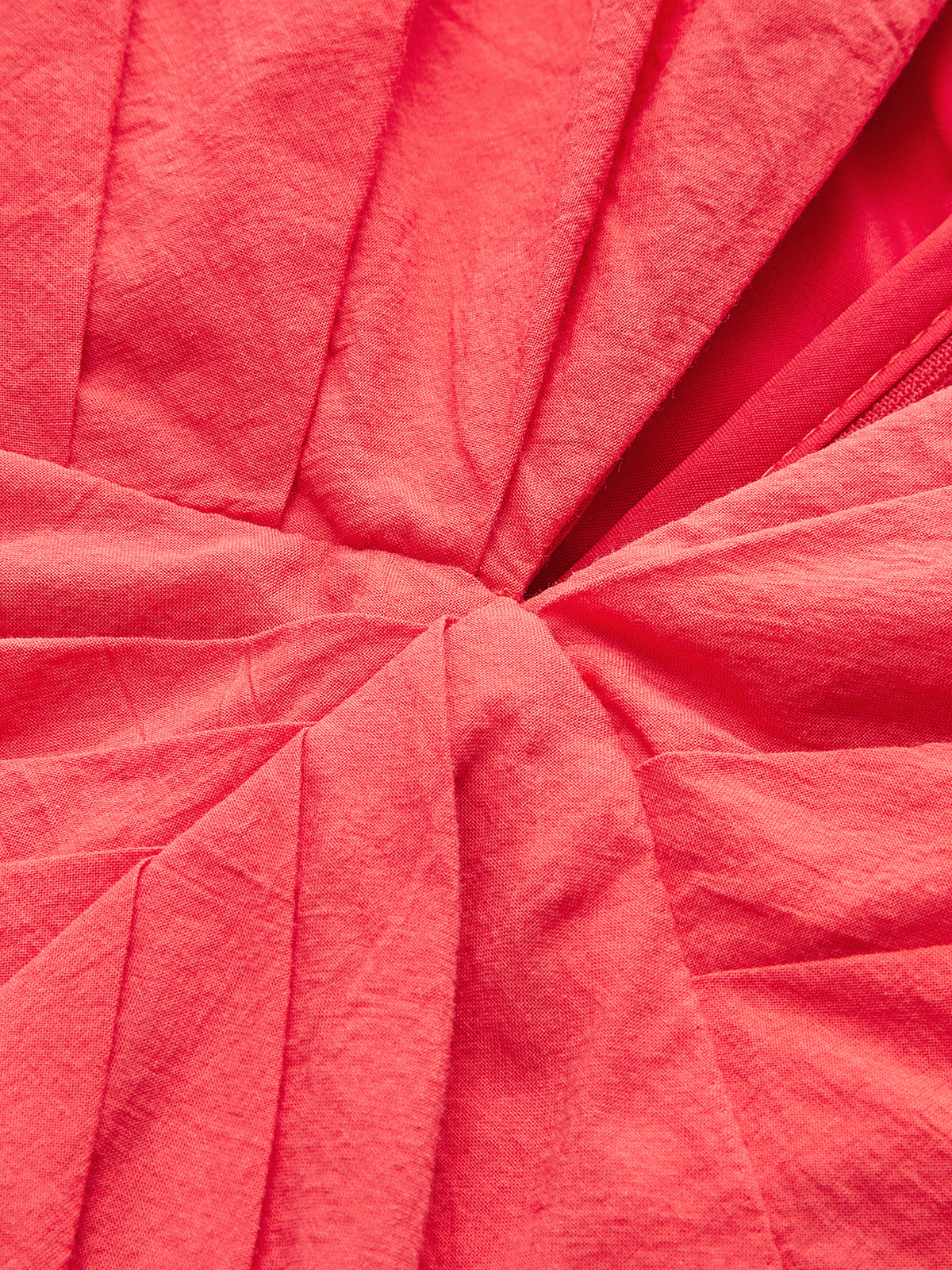 Haut péplum en coton à col V profond