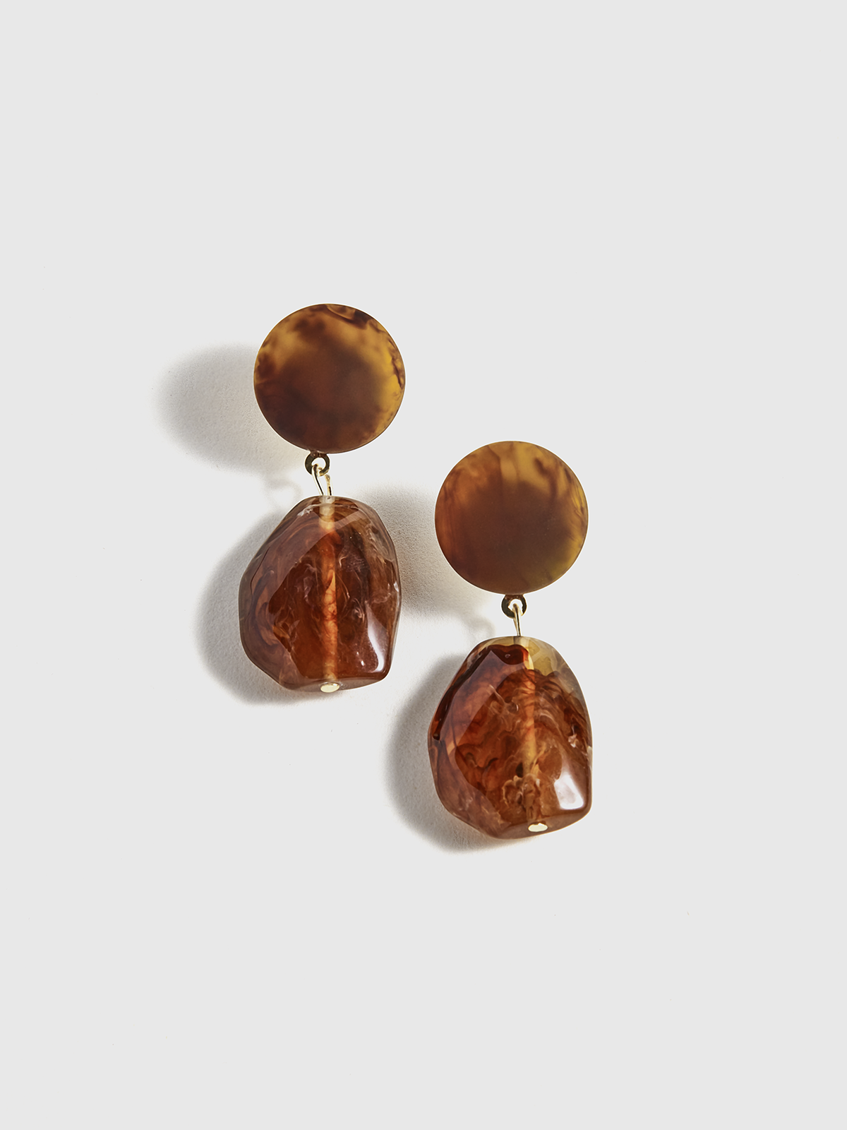 Boucles d'oreilles pendantes en acrylique écaille de tortue