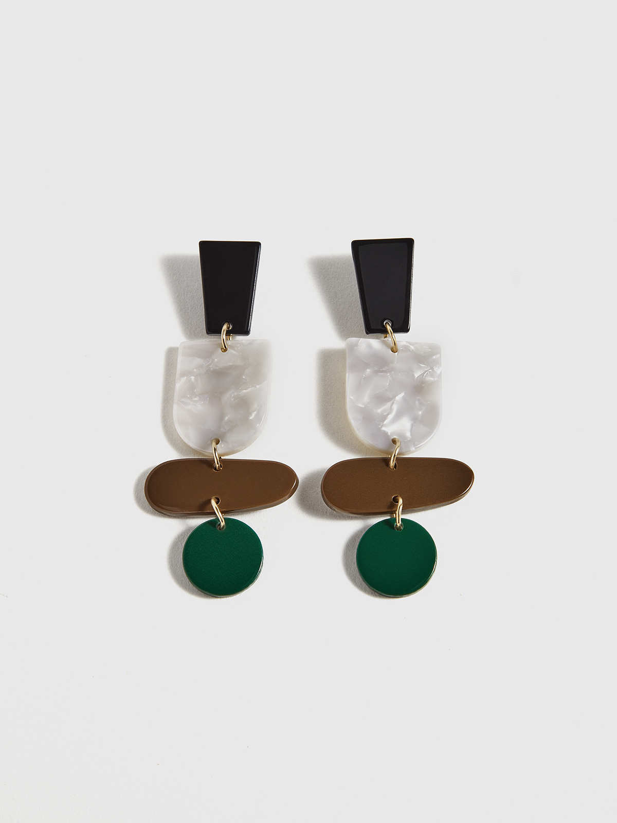 Boucles d'oreilles pendantes géométriques en acrylique