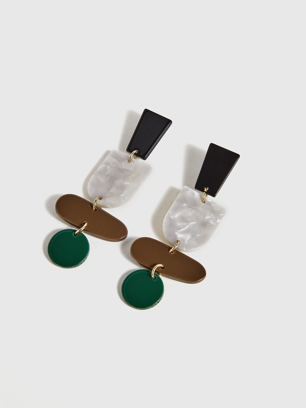 Boucles d'oreilles pendantes géométriques en acrylique