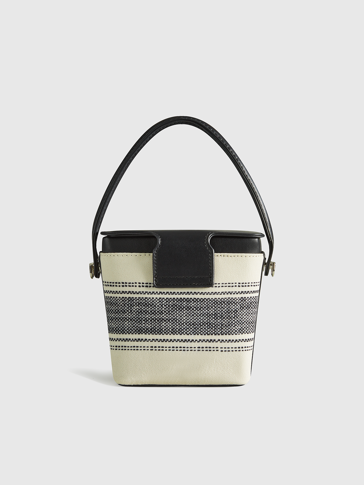 Gestretifte Henkel-Box-Tasche