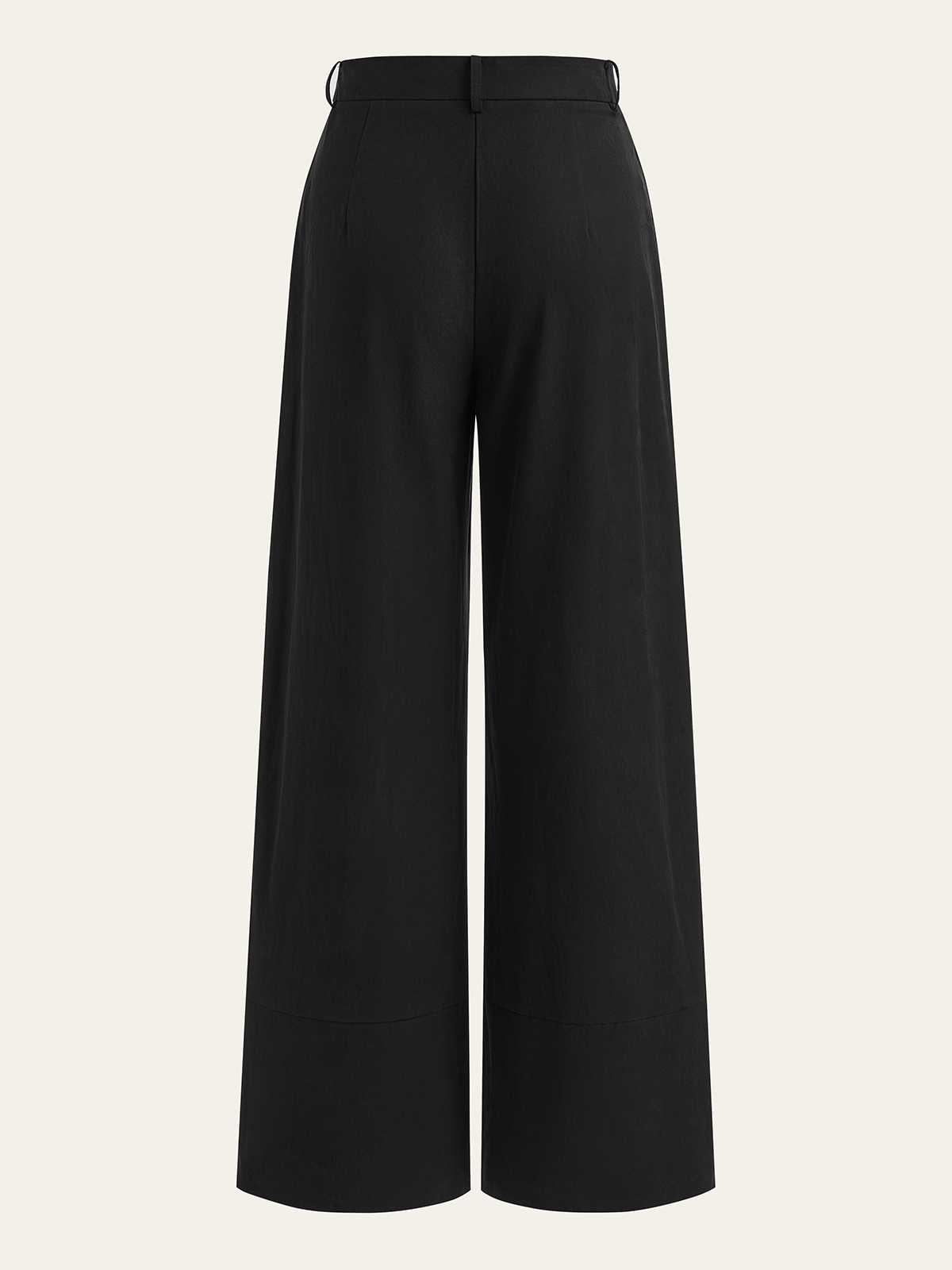 Button Detail Wide-Leg Pants