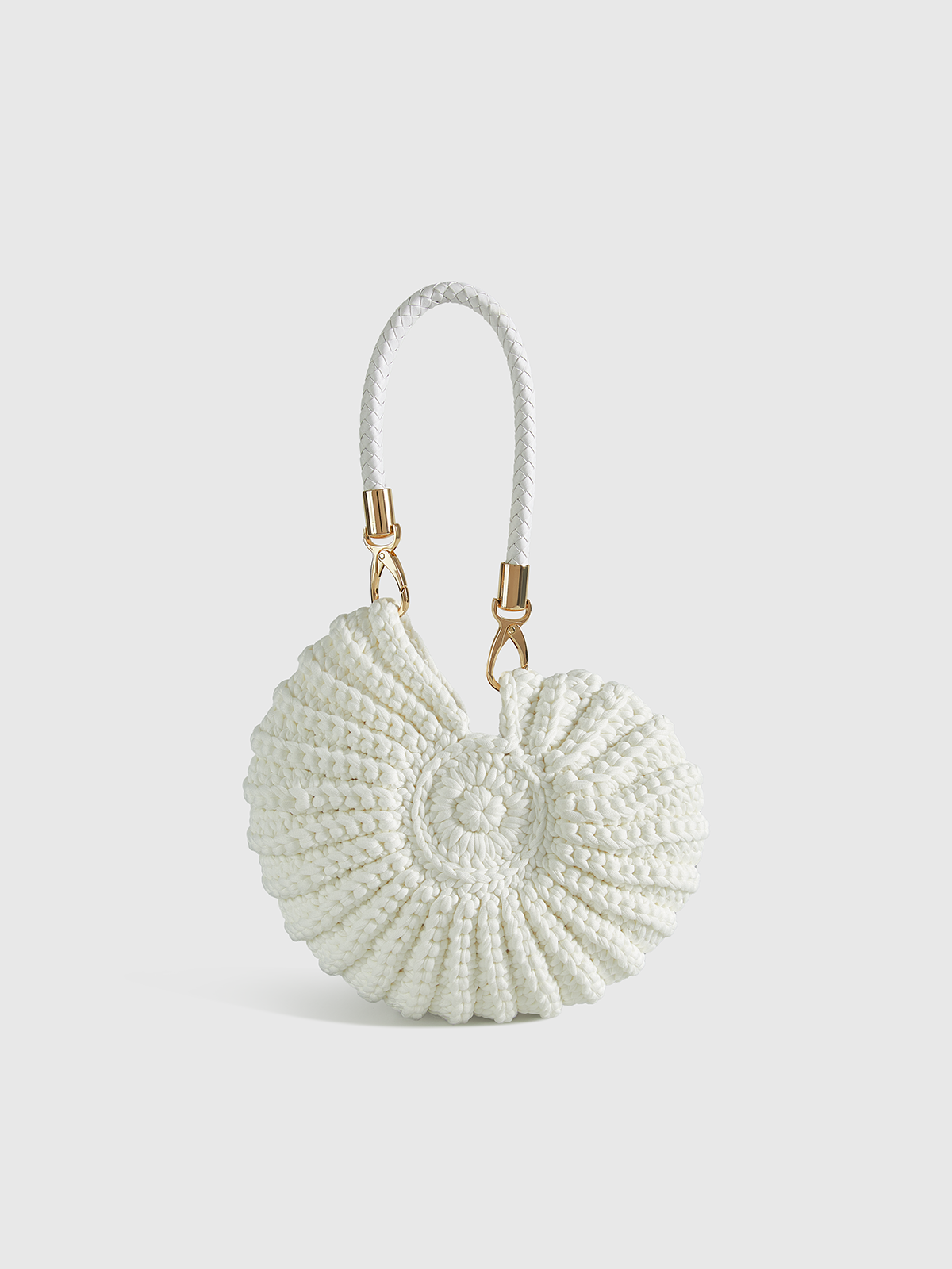 Gehäkelte muschelförmige Handtasche