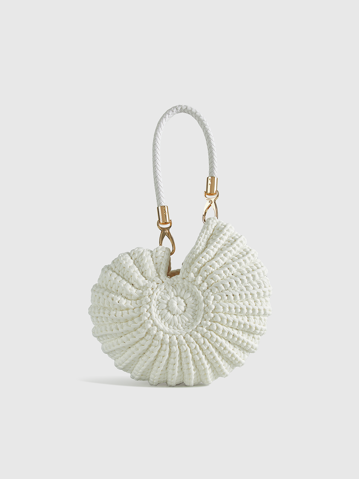 Gehäkelte muschelförmige Handtasche