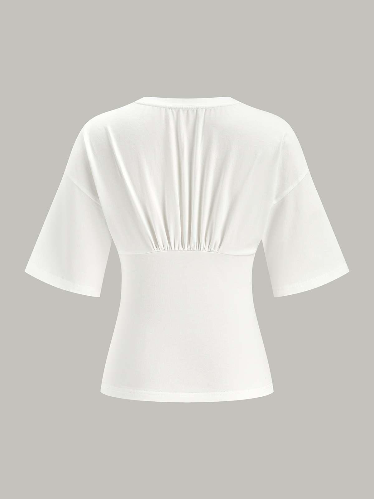 Cinched Waist Half Sleeve Top