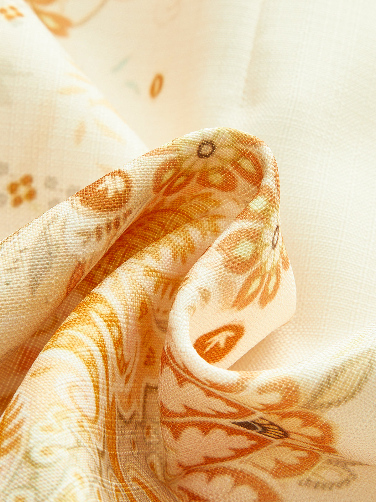 Belted Boho Print Tailored Shorts