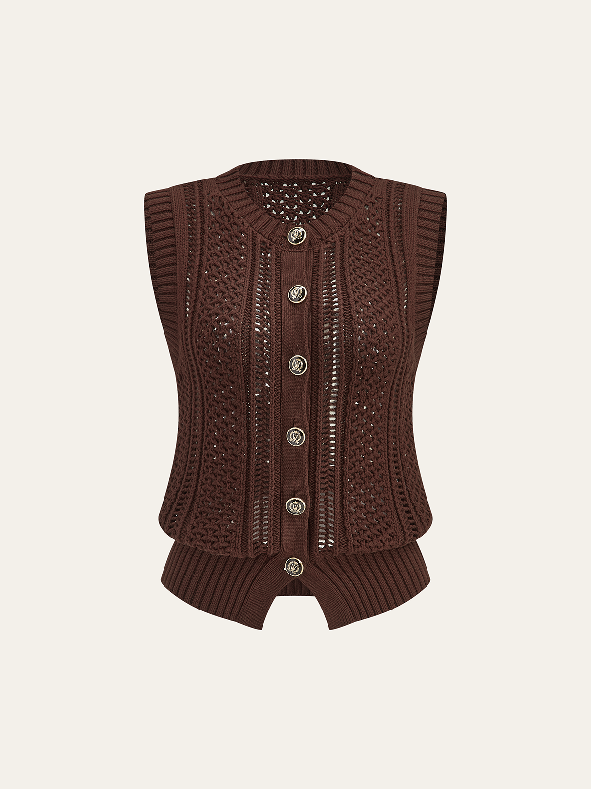 Gilet boutonné en tricot