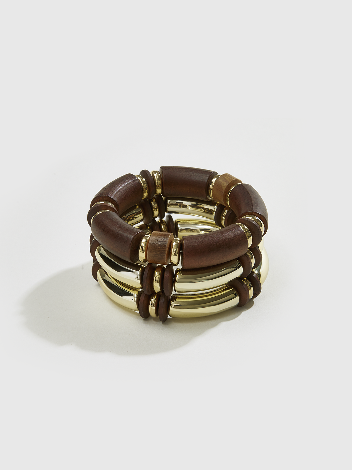 Stapelbares Armband aus Holz und Harz