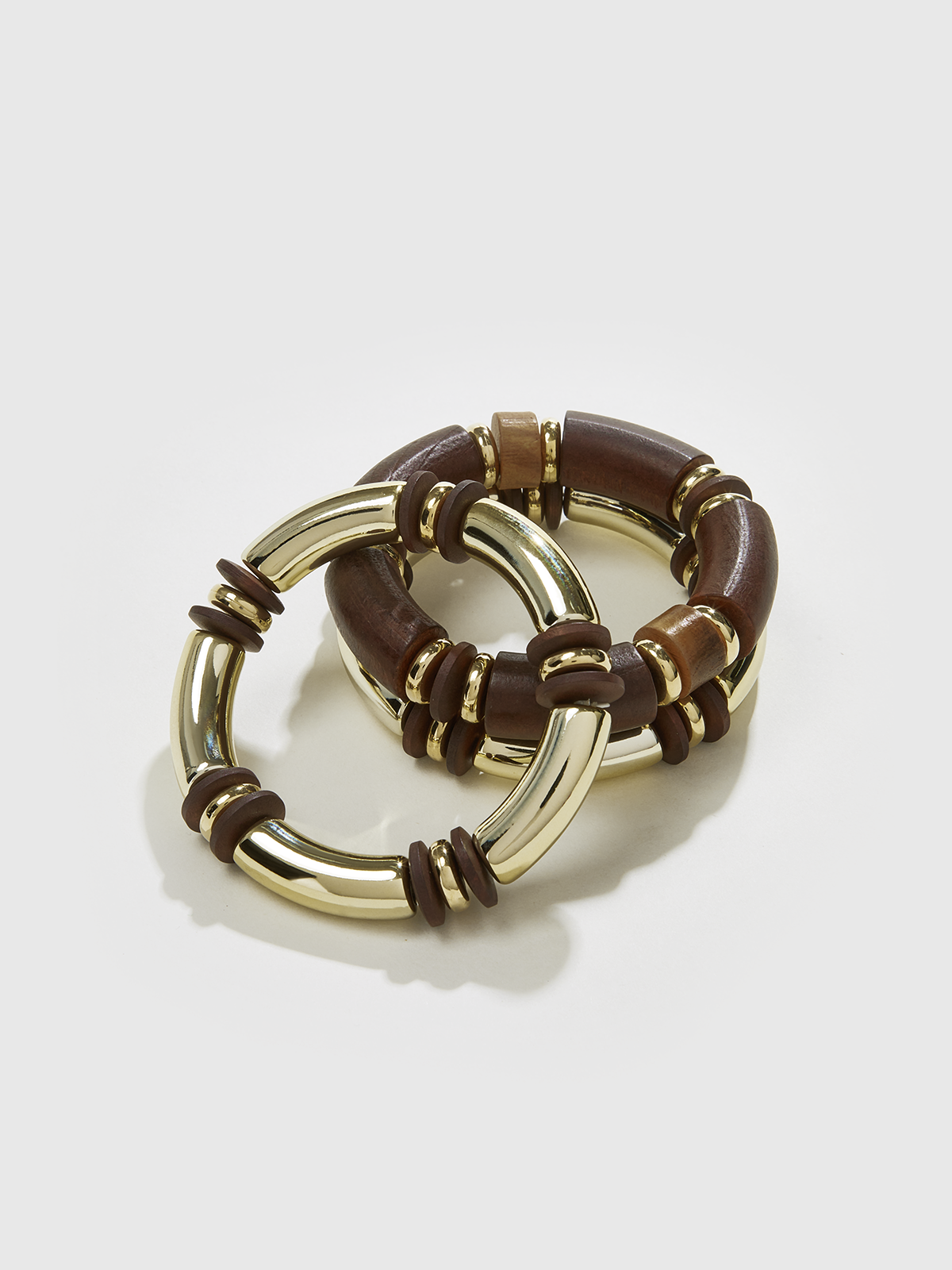 Stackable Wood and Resin Bracelet