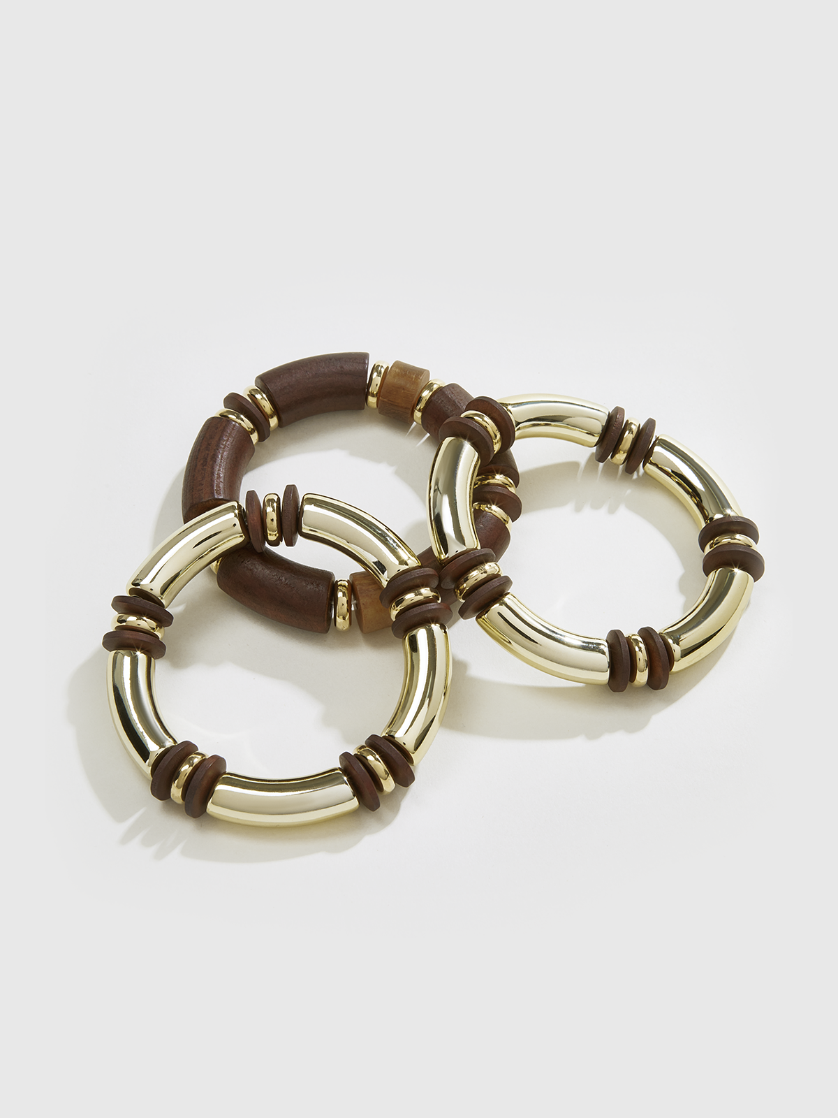 Bracelet empilable en bois et résine