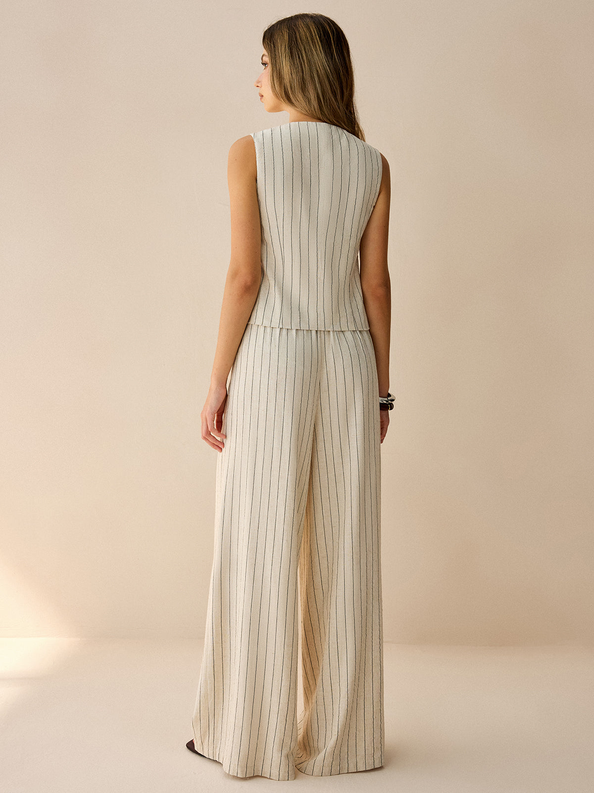 Ensemble débardeur et pantalon rayés