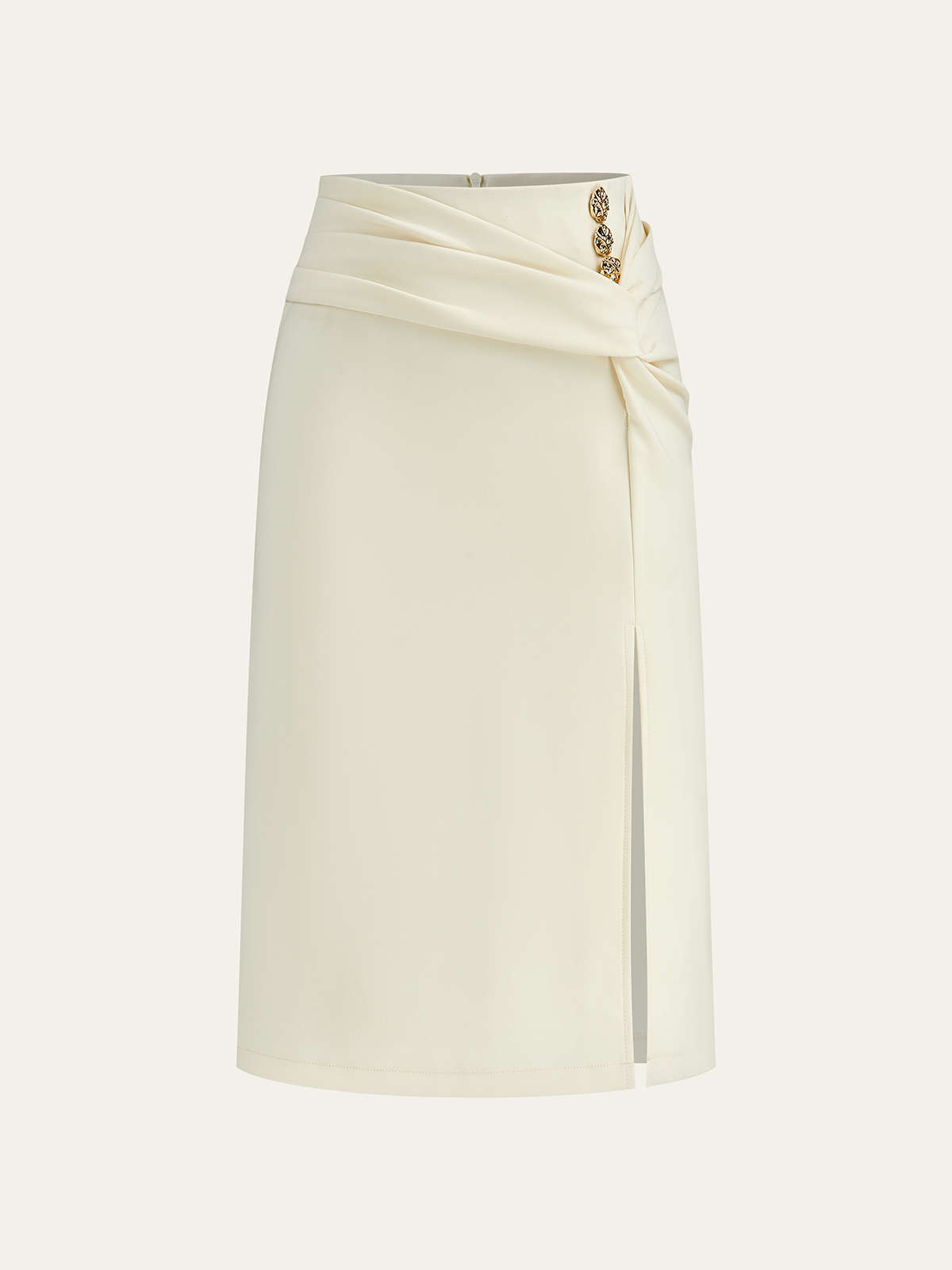 Midi-Rock mit Schlitz und Metalldetail