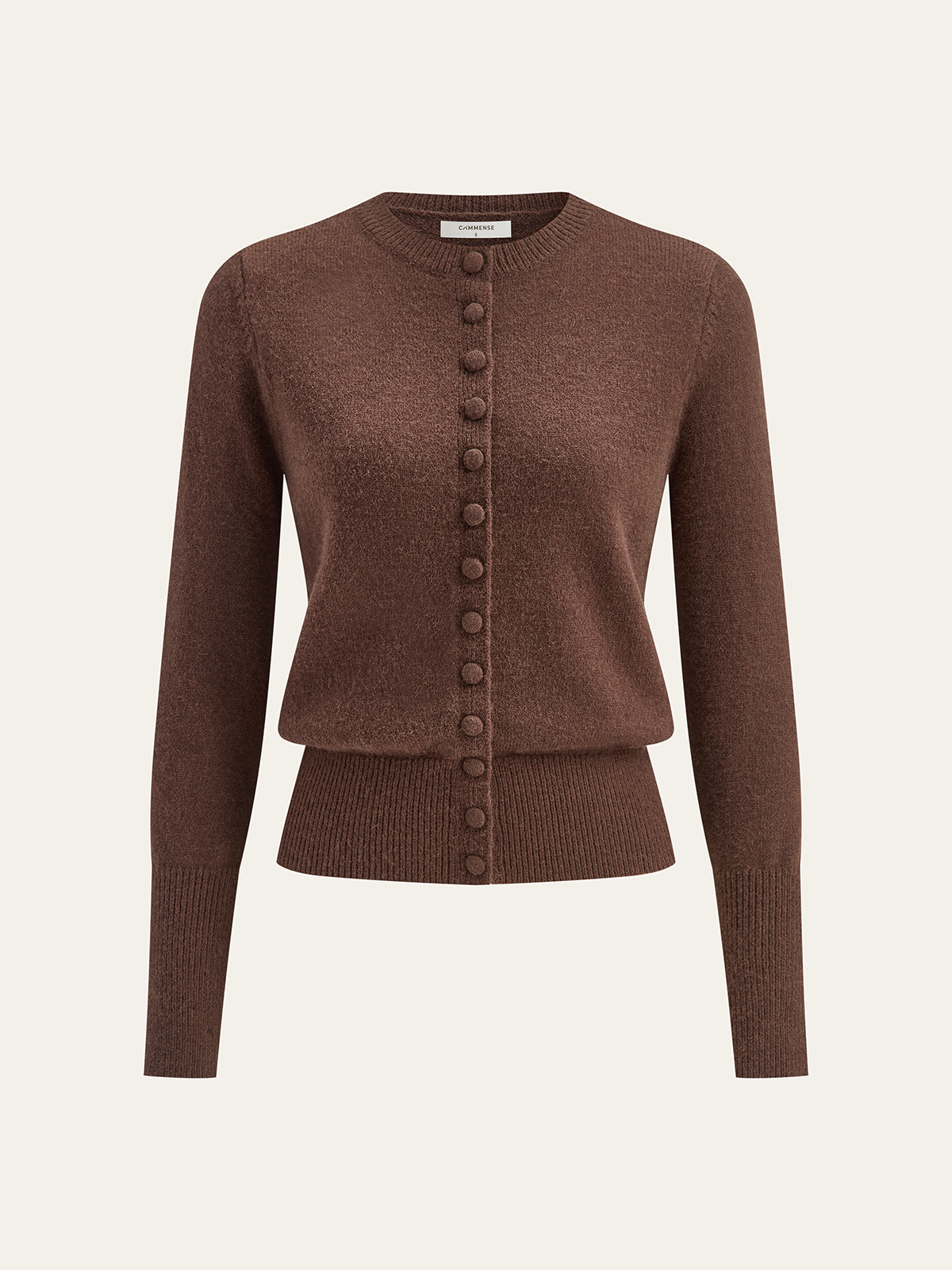 Cardigan en maille à col rond et boutonnage sur le devant