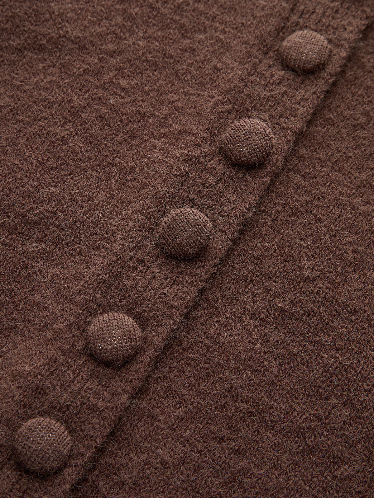 Cardigan en maille à col rond et boutonnage sur le devant