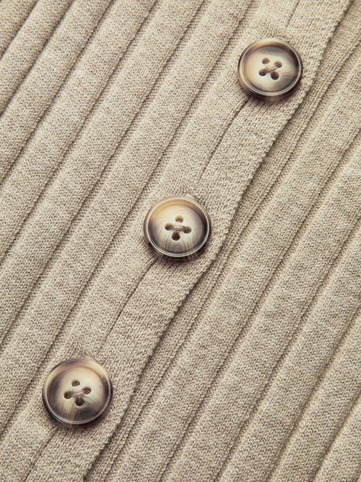 Wool Blend Ribbed Button Maxi Dress