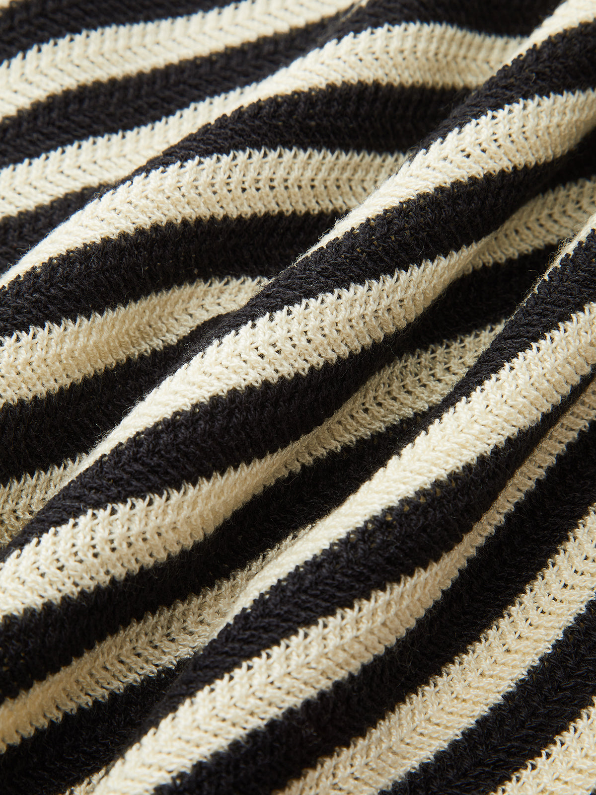 Striped Cut-Out Flare Sleeve Knit Top