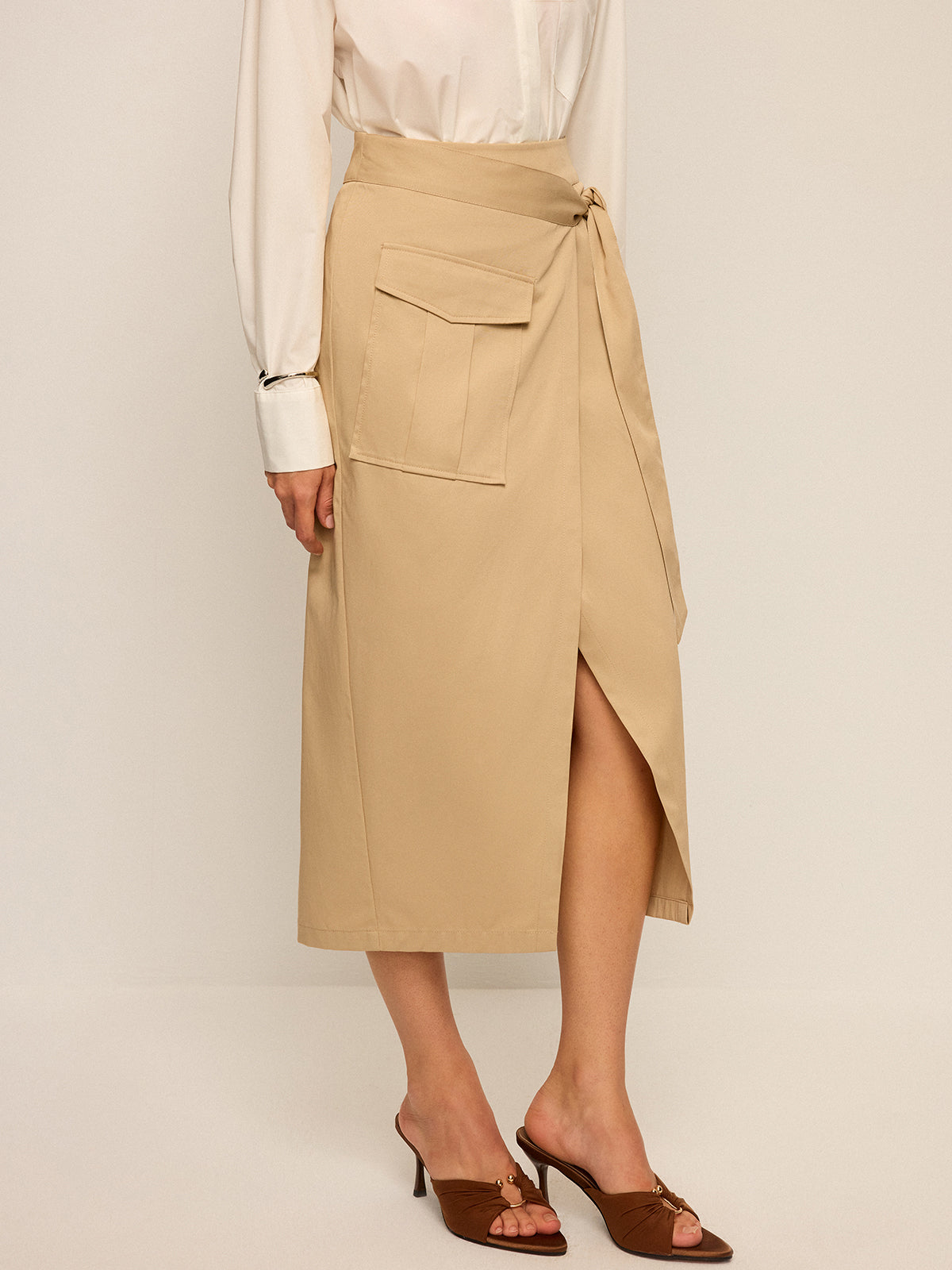 Wickelrock Midi mit Taschen